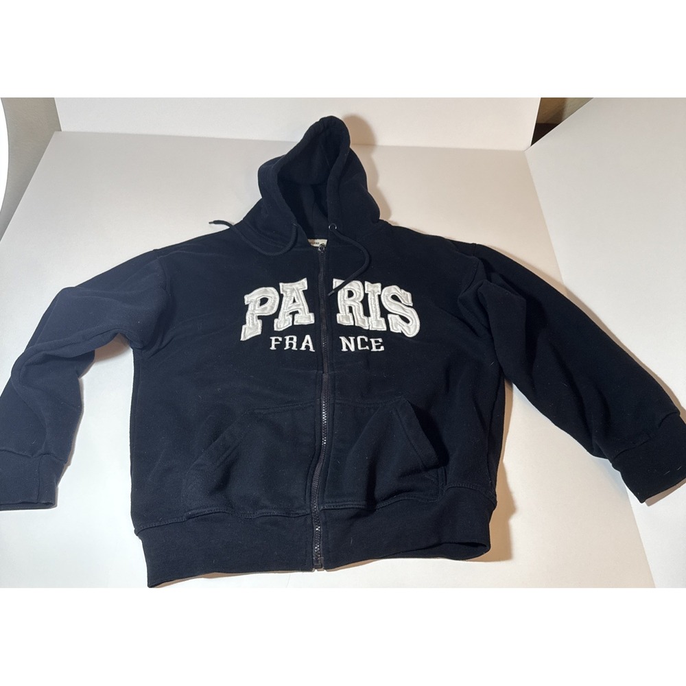 Rockland DNM Paris France Full Zip Hoodie Sweatshirt Dark Blue Mens Small
